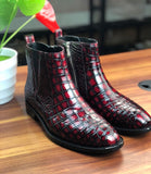 Vintage Wine Red Chelsea Boots