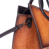 Women Crossbody Small Tote Bag with Leather Circular Handle | Handle Bag | Crossbody Bag