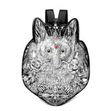 Women's Backpack  Fashion 3D Ladie's Fox Animal Casual Sports  Travel Bag Punk Backpack Bag