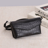 Women's Crocodile Belly Leather Tiny Pouch Shoulder Messenger Bag  |  Rossieviren