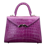 Women's Crocodile Belly Leather Top Handle Bag  |  Rossieviren