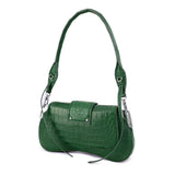 Women's Crocodile Leather Shoulder Bags Green