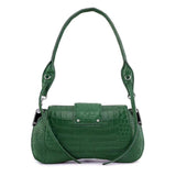 Women's Crocodile Leather Shoulder Bags Green
