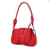 Women's Crocodile Leather Shoulder Bags Red