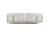 Women's Genuine Crocodile  Leather Briefcase White