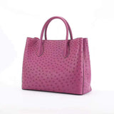 Women's Genuine Ostrich Leather Top Handle Satchel Handbag Shoulder Bag Tote Purse Messenger Bags