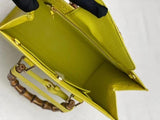 Women's Matt Crocodile Leather Bamboo Top Handle Bag