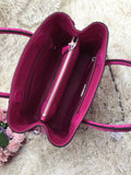 Womens Crocodile  Skin  Leather Satchel Bag 30cm Pink