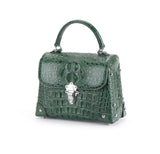 Womens  Genuine Crocodile Leather Top Handle Bag