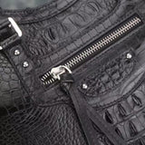 Womens Genuine Crocodile Leather Top Handle Tote Bag