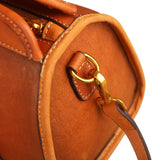 Womens Vintage Leather Top Handle Shoulder Bag