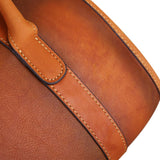 Womens Vintage Leather Top Handle Shoulder Bag