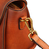 Womens  Vintage Leather Tote Handbag Small Top-Handle Bags